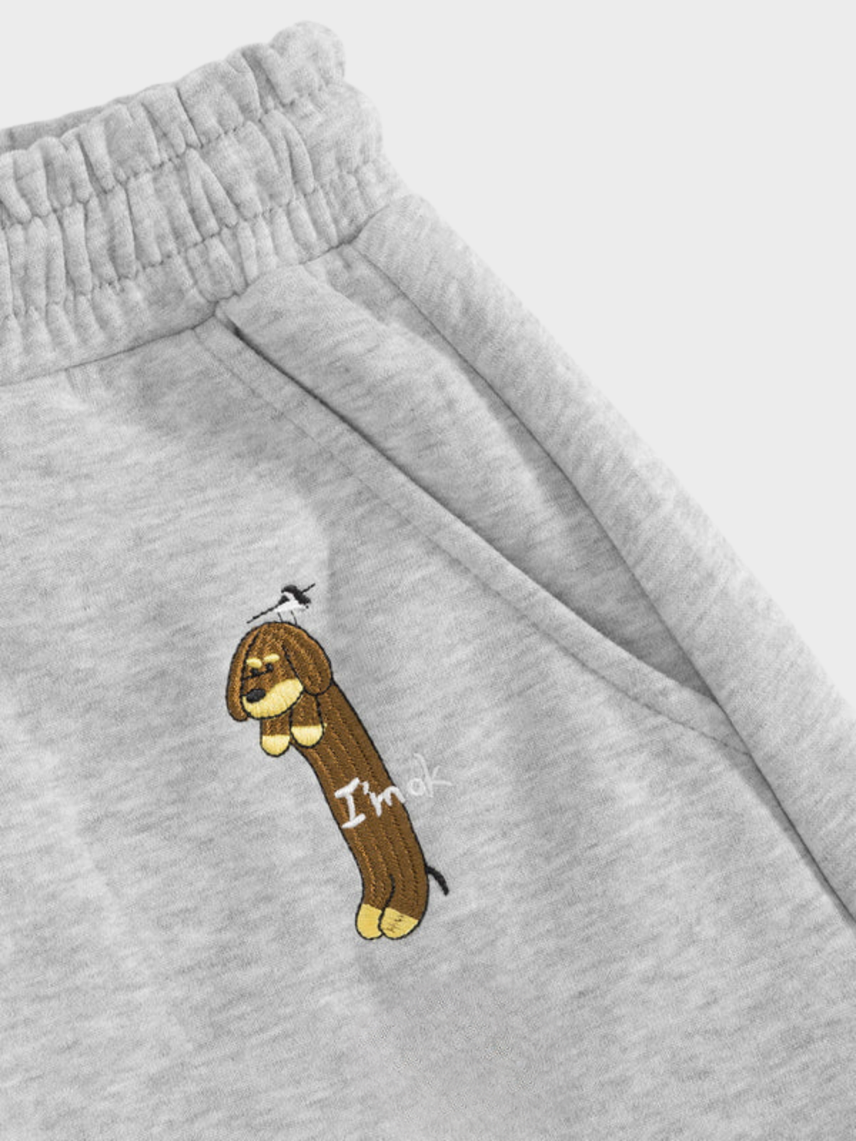 Embroidered Pup Barrel Sweatpants