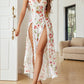 Sexy Mesh V Neck Side Split Nightdress