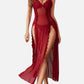 Sexy Mesh V Neck Side Split Nightdress