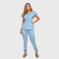 Women's Two Pockets Scrub Pants with Leg Elastics