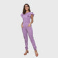 Women's Two Pockets Scrub Pants with Leg Elastics