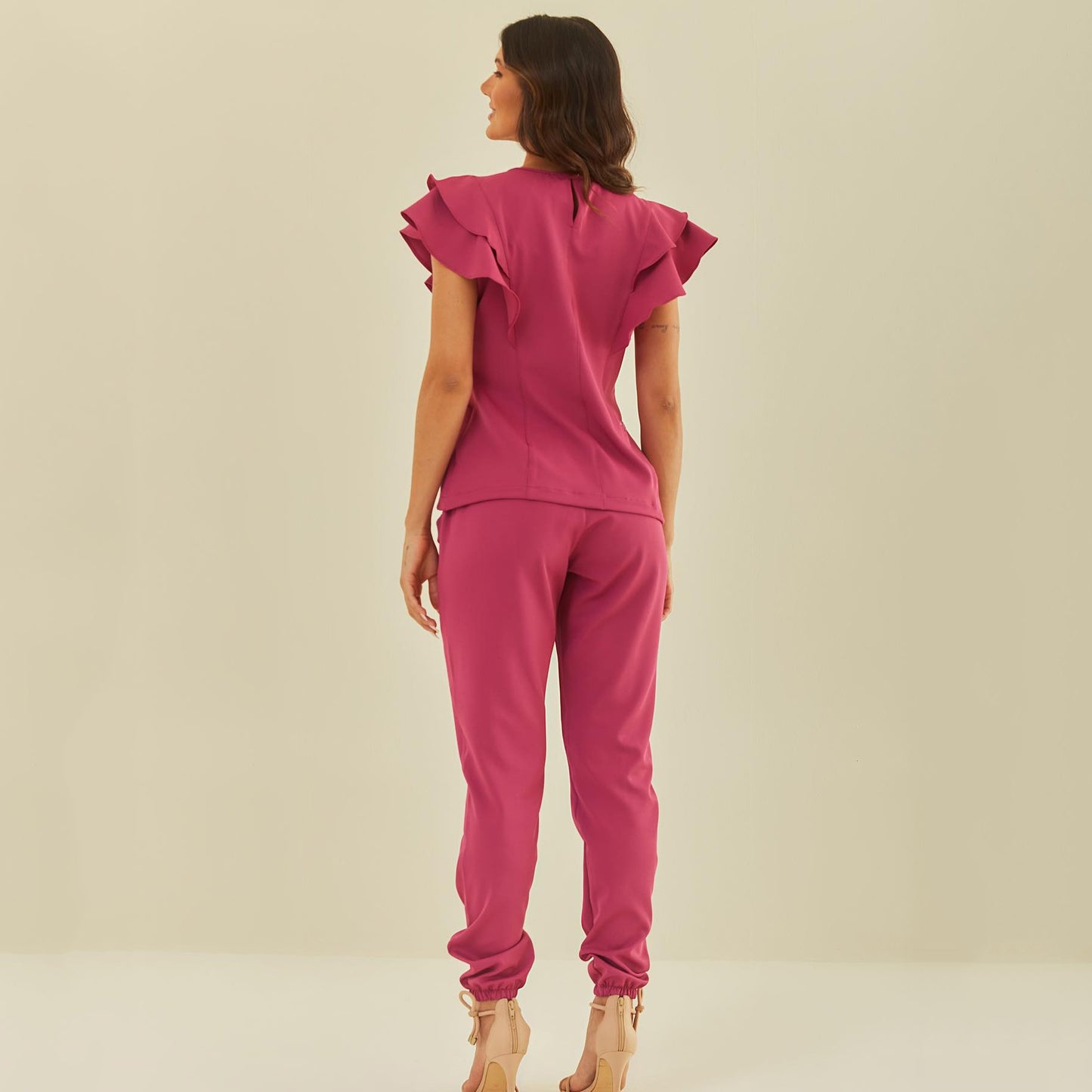 Women's Two Pockets Scrub Pants with Leg Elastics