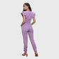 Women's Two Pockets Scrub Pants with Leg Elastics