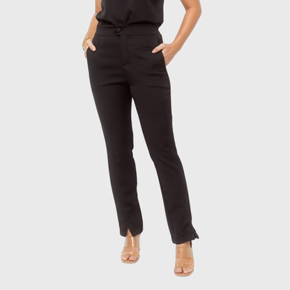 Women's Modern Elastic Waistband Hem Slit Scrub Pants™