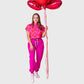 Women's Floral Printed Scrub Set CPJO2