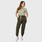 Women's Green Polka Dots Printed Scrub Set NST1