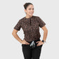 Women's Brown Leopard Printed Scrub Set NST10