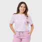 Women's Pink Leopard Printed Scrub Set NST11