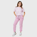 Women's Pink Leopard Printed Scrub Set NST11