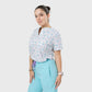 Women's Hawaiian Blue Printed Scrub Set NST15