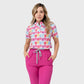 Women's Cute Dental Care Printed Scrub Set NST16