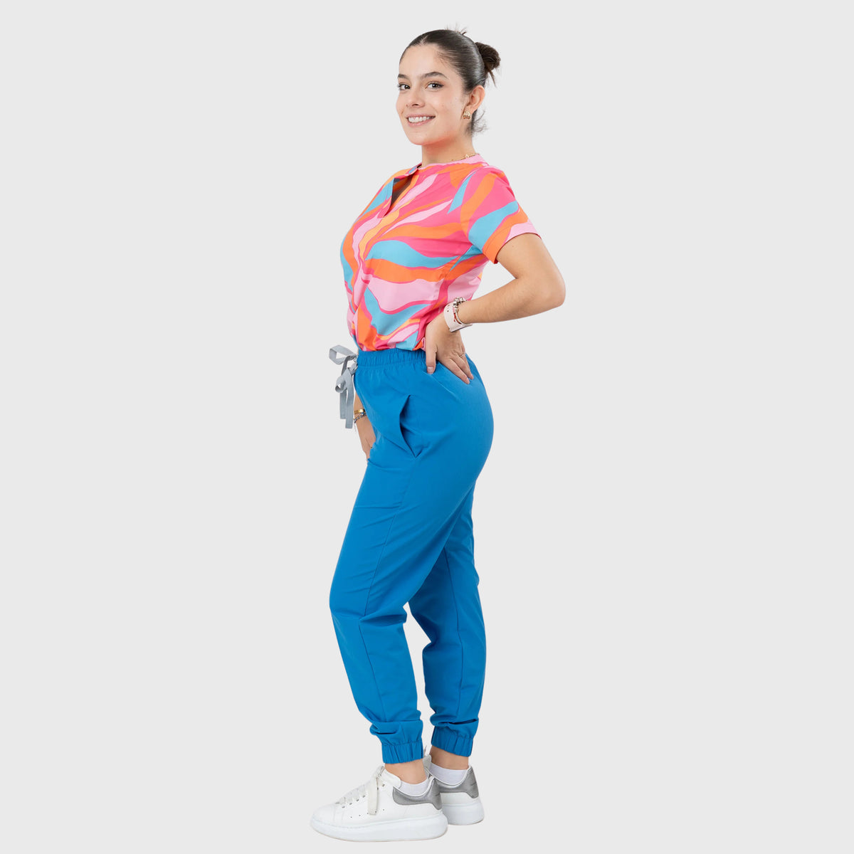 Women's Tropical Vibe Printed Scrub Set NST19