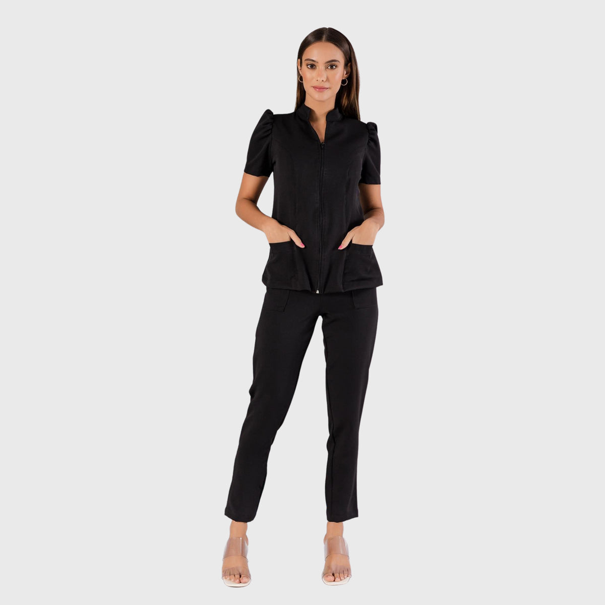 Women's Fashion Straight Leg Slim Fit Scrub Pants
