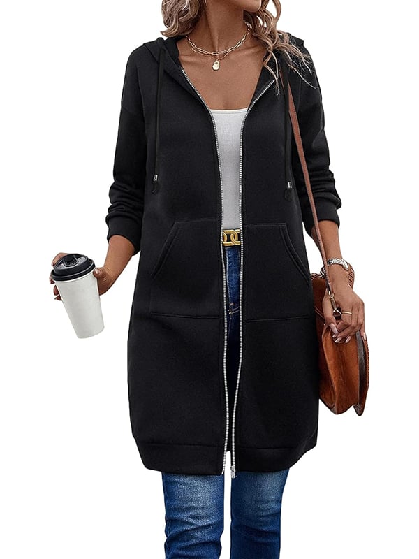 Women Casual Zip up Fleece Hoodies(BUY 2 FREE SHIPPING)