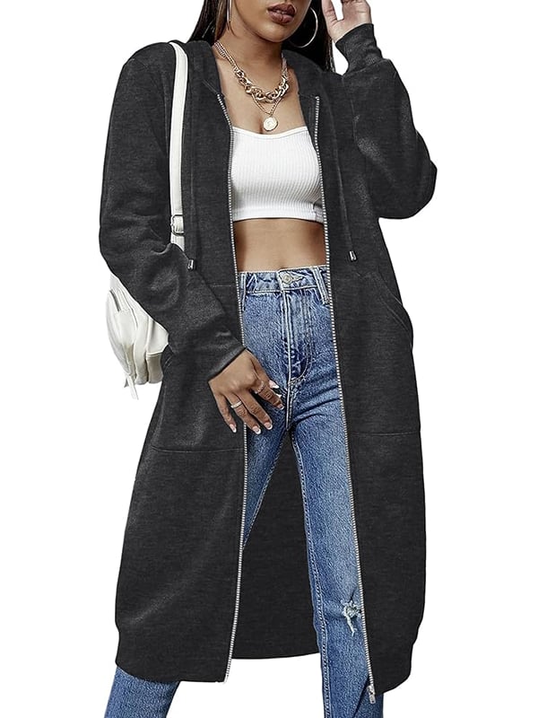 Women Casual Zip up Fleece Hoodies(BUY 2 FREE SHIPPING)
