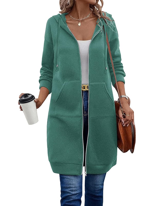 Women Casual Zip up Fleece Hoodies(BUY 2 FREE SHIPPING)