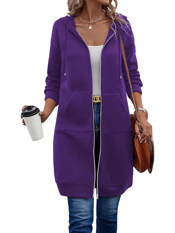 Women Casual Zip up Fleece Hoodies(BUY 2 FREE SHIPPING)