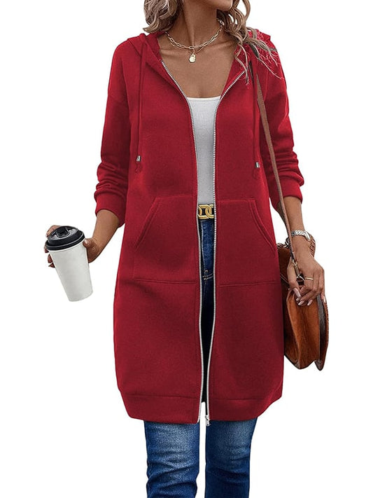 Women Casual Zip up Fleece Hoodies(BUY 2 FREE SHIPPING)