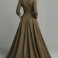 Vintage button-down shirt floor-length dress