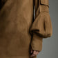 Vintage Loose Suede Turtleneck Mini Dress