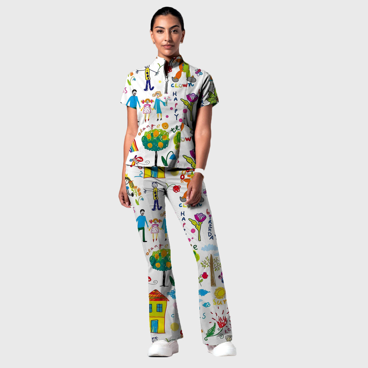 Women's Printed Scrub Set YHSC1
