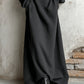 Black Off-shoulder Cotton Sweatshirt Maxi Dress
