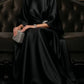 Black Luxe Satin Maxi Dress