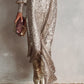 Minimalist Loose Shimmering V-neck Maxi Party Dress