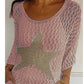Five-Star Round Neck Hollow Crochet Tops (Buy 3 Free Shipping)