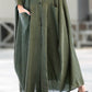 Women's Casual Solid Color Round Neck Long Sleeve Dress