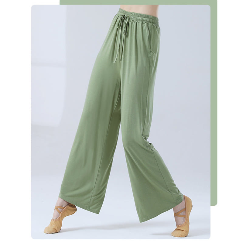 Loose Modal Drawstring Wide Leg Pants For Yoga Dance
