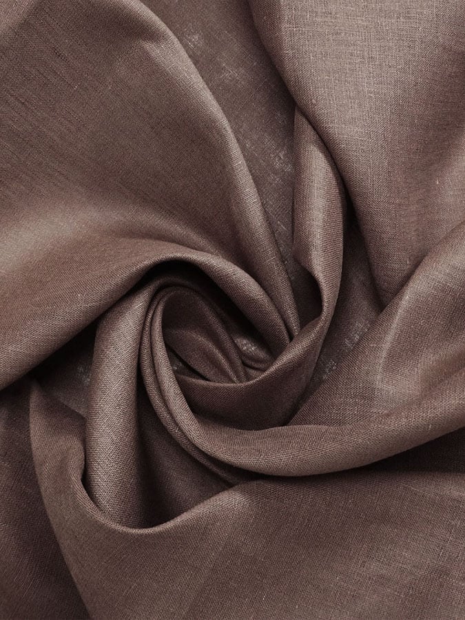 Women's Casual Solid Color V-Neck Long Sleeve Cotton and Linen Dress