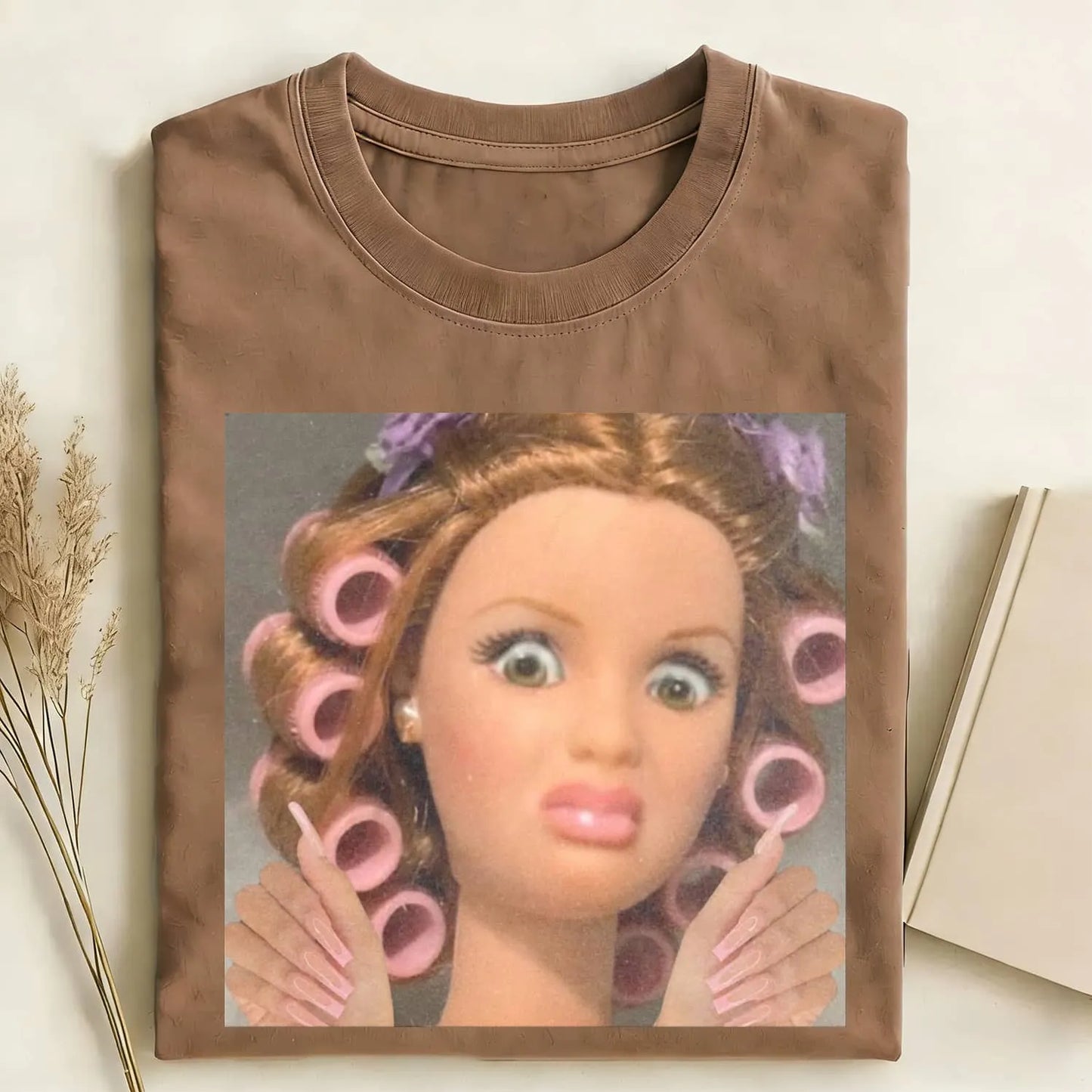 FACE DOLL GIRL FUNNY MEME TEE