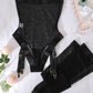 Mesh See-Through Bodysuit With Leg Stockings Sexy Lingerie Set