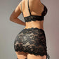 Sexy V Neck Lace Trimmed Strappy Lingerie Set