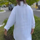 Women's Casual Round Neck Solid Color Button Loose Dress