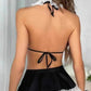 Sexy Colorblock Lace Maid Cosplay Outfit Fun Set