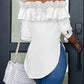 Women's Casual Solid Color Long Sleeve One Shoulder Ruffled Shirt