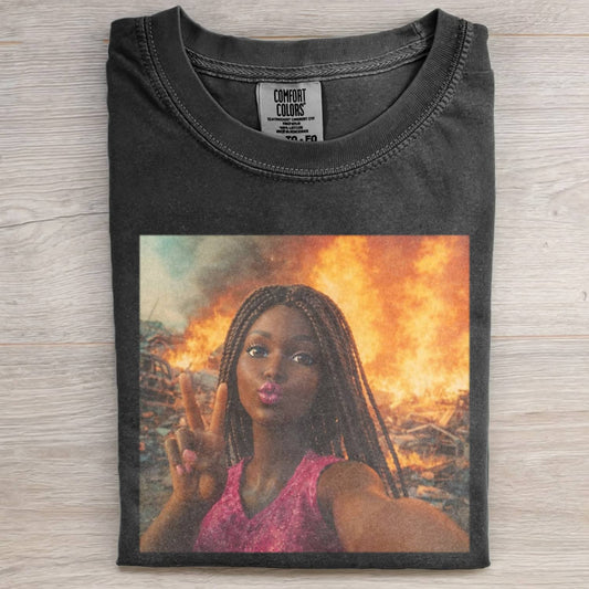 BLACK GIRL DOLL GIRL FUNNY MEME TEE