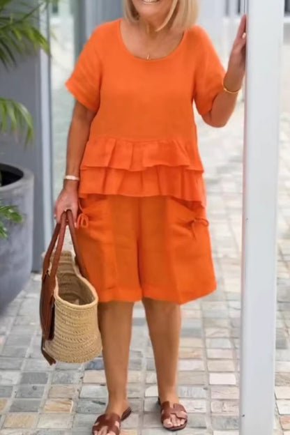 Fallon Top And Shorts Casual Suit