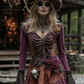 Halloween Rose Skeleton Witch Cosplay Midi Dress