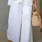 Women's Casual Solid Color Cotton and Linen Elastic Waist Wide Leg Pants