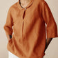 Women's casual versatile three-quarter sleeve loose lapel shirt