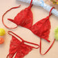 Sexy Open-Crotch Exposed Breasts Lace Lingerie Set