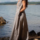 Women's Casual Solid Linen A-Line Maxi Dress