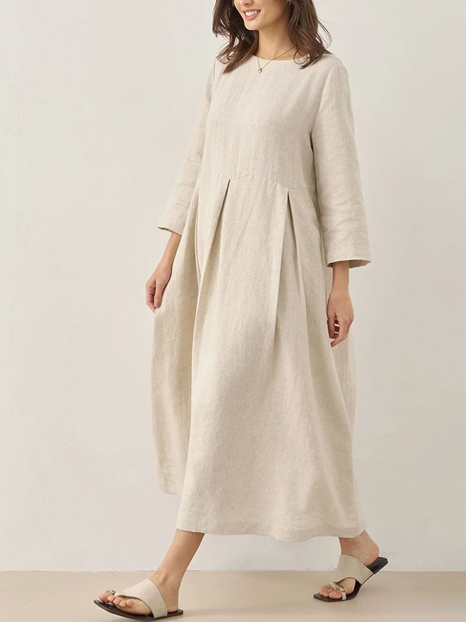 Women's Vintage Casual Solid Color Dress