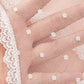 Sexy Floral Lace Bow Tie Open Crotch Hollow Polka Dot Mesh One-Piece Pajamas