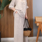 Women'S Casual Striped Wide Leg Pants Set