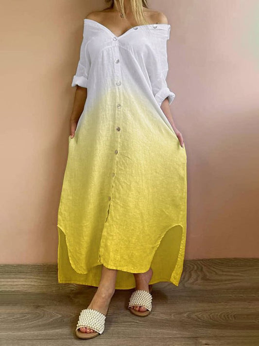 Women'S Single Breasted Lapel Reconstructed Contrast Shirt Shirt