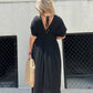 New Slit V-Neck Effortless Maxi Long Dress (Buy 2 Free Shipping)-Pink Laura